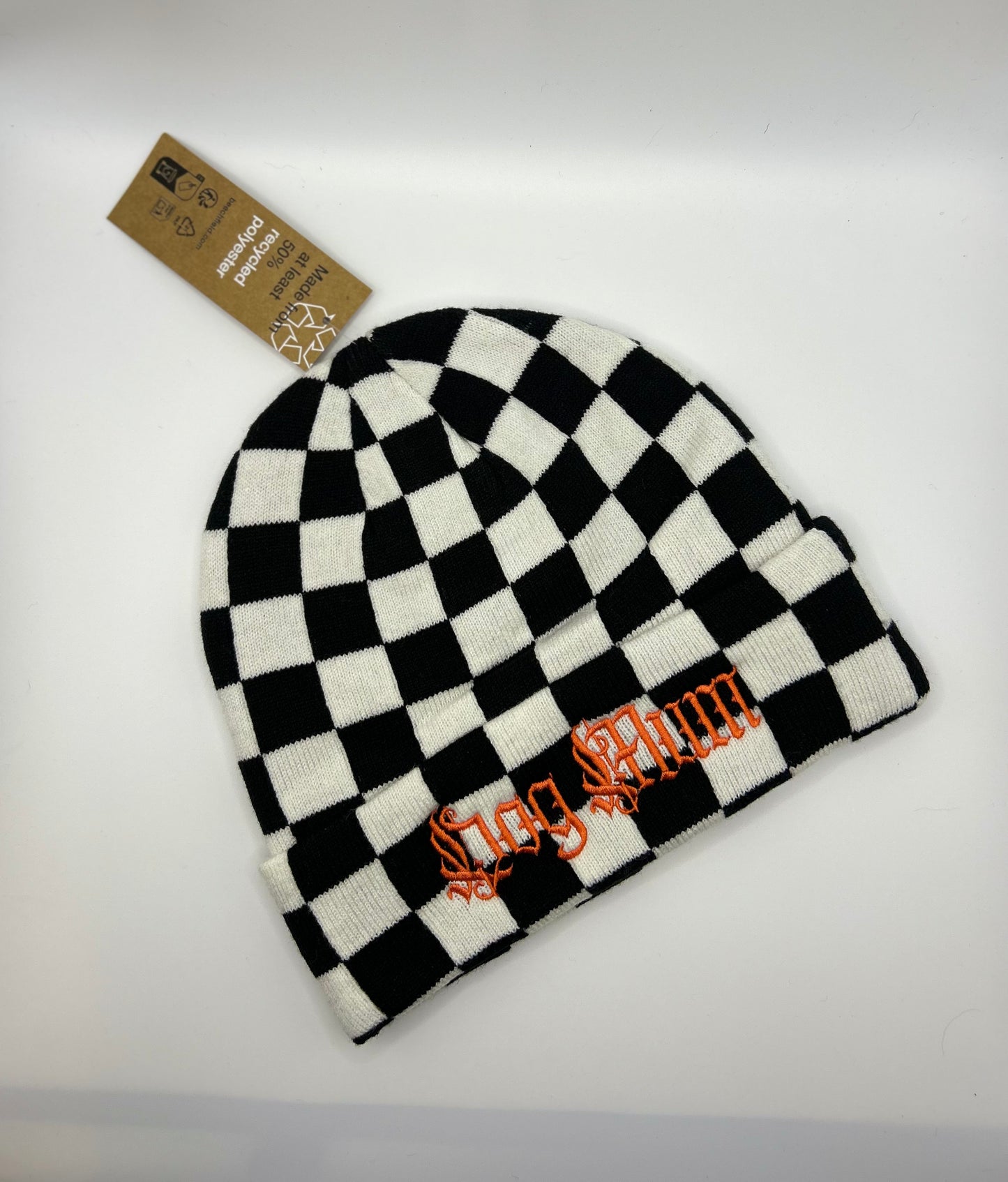 Checkerboard Dog mum Beanie