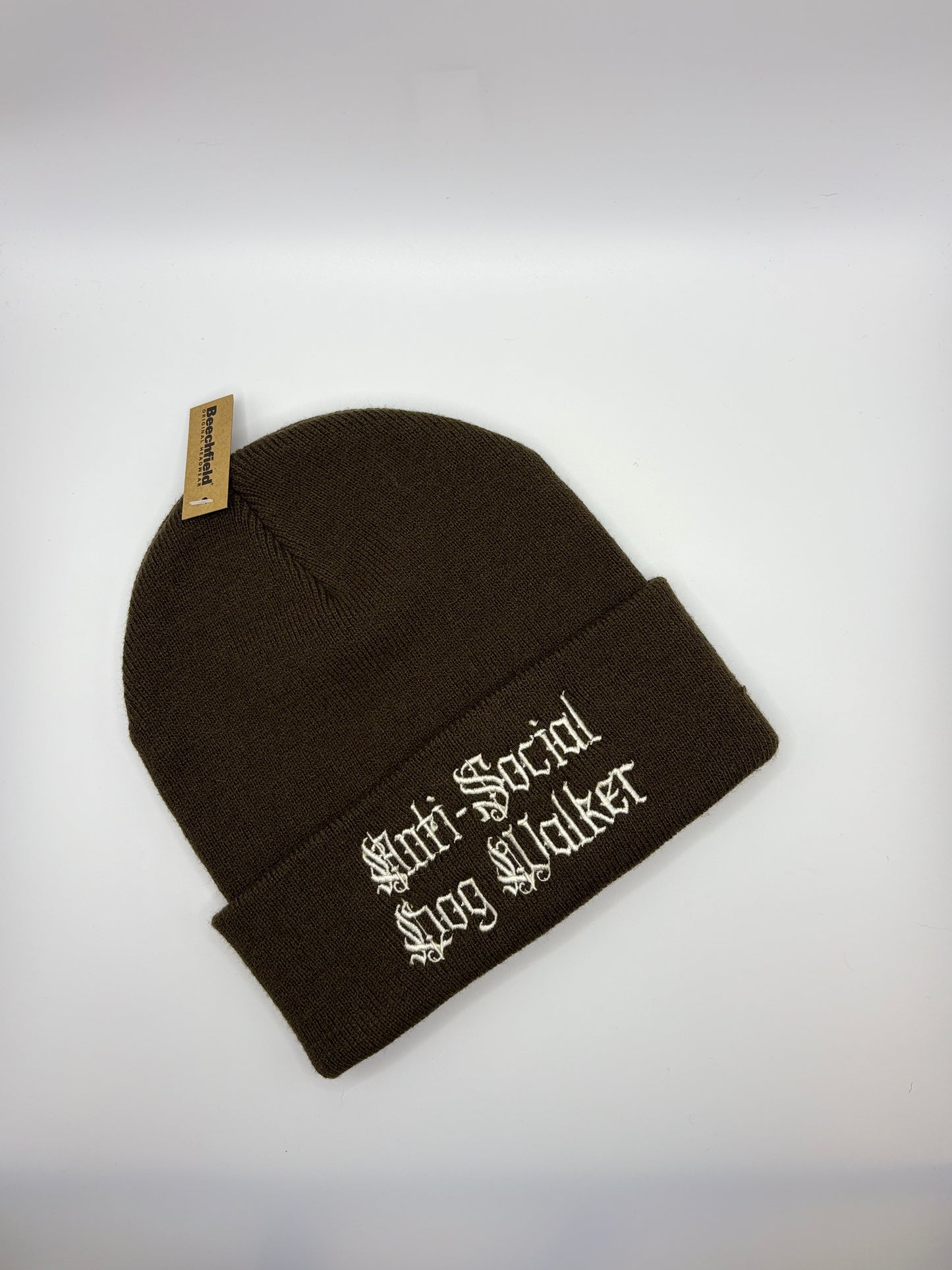 Anti-social Dog Walker Beanie - Brown