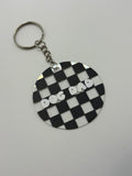 Dog Dad Checkerboard Key Ring