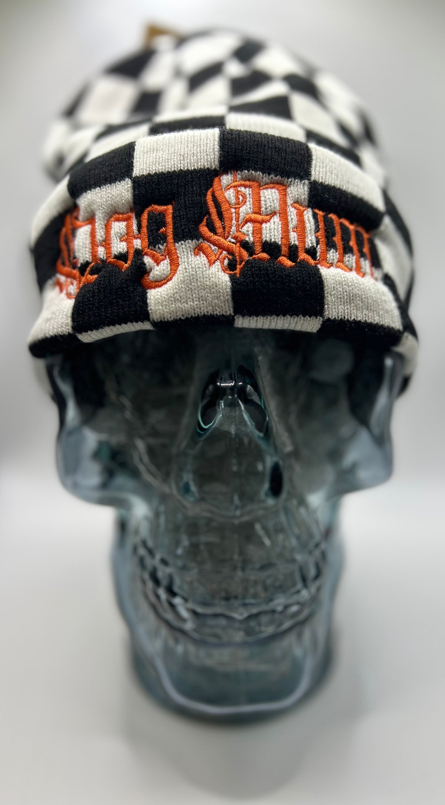 Checkerboard Dog mum Beanie