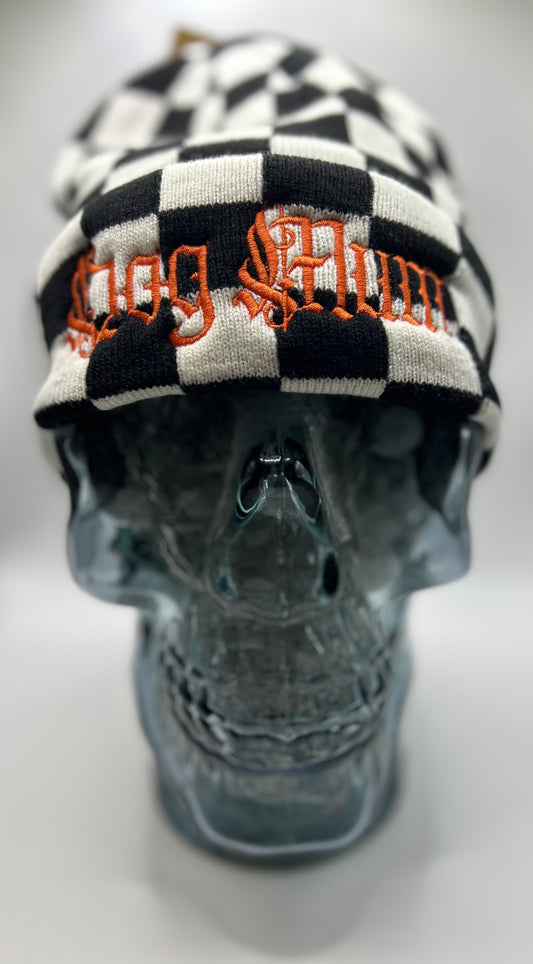 Checkerboard Dog mum Beanie