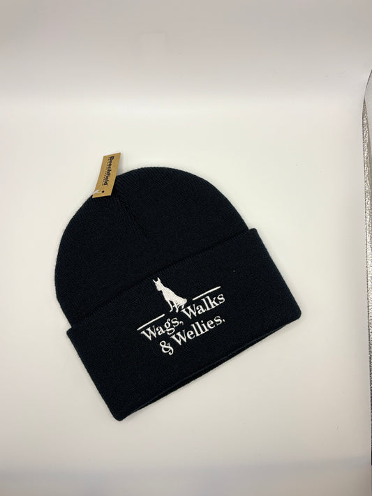 Wags,Walks&Wellies Beanie- Navy
