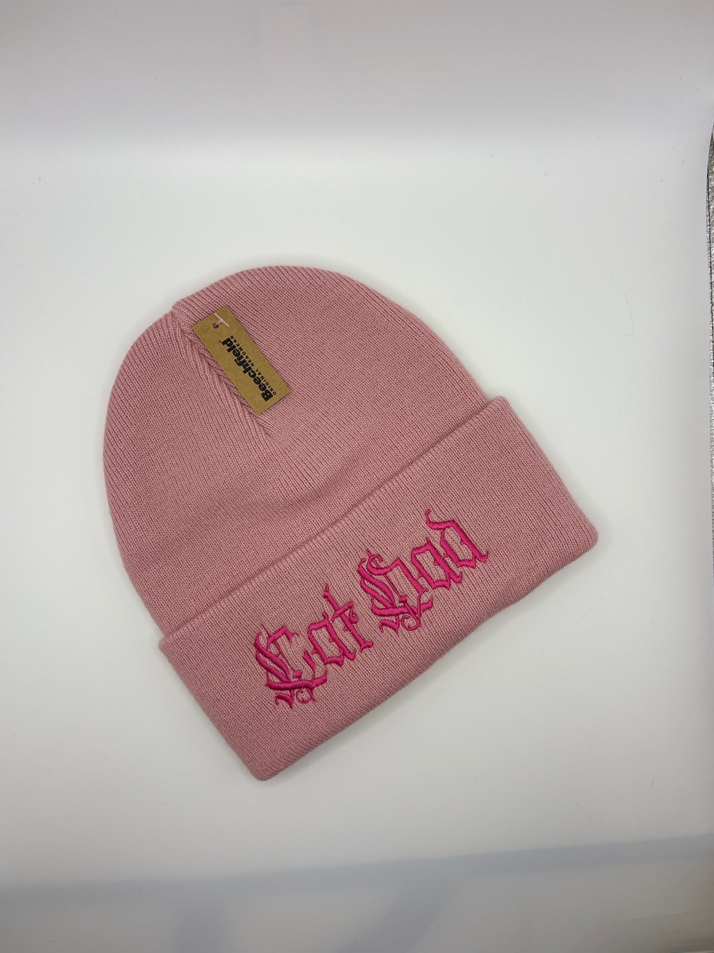 Cat Dad Beanie- Pink