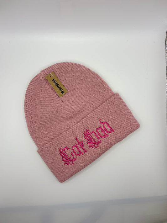 Cat Dad Beanie- Pink