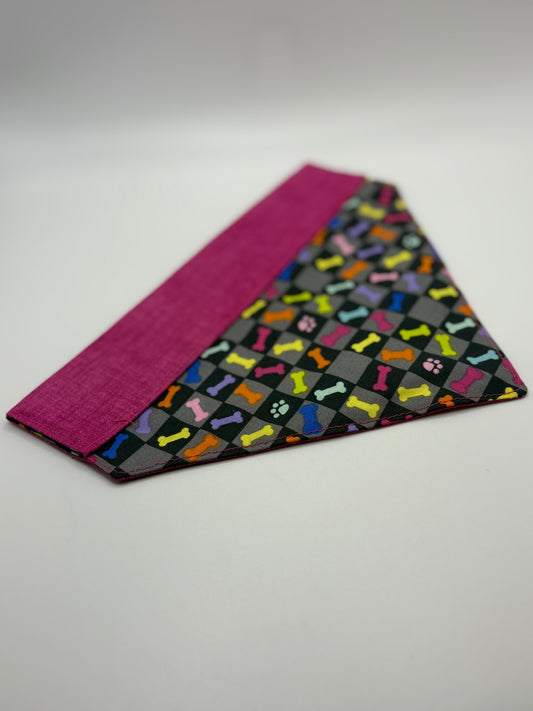 Pink Checkerboard Reverse Bandana