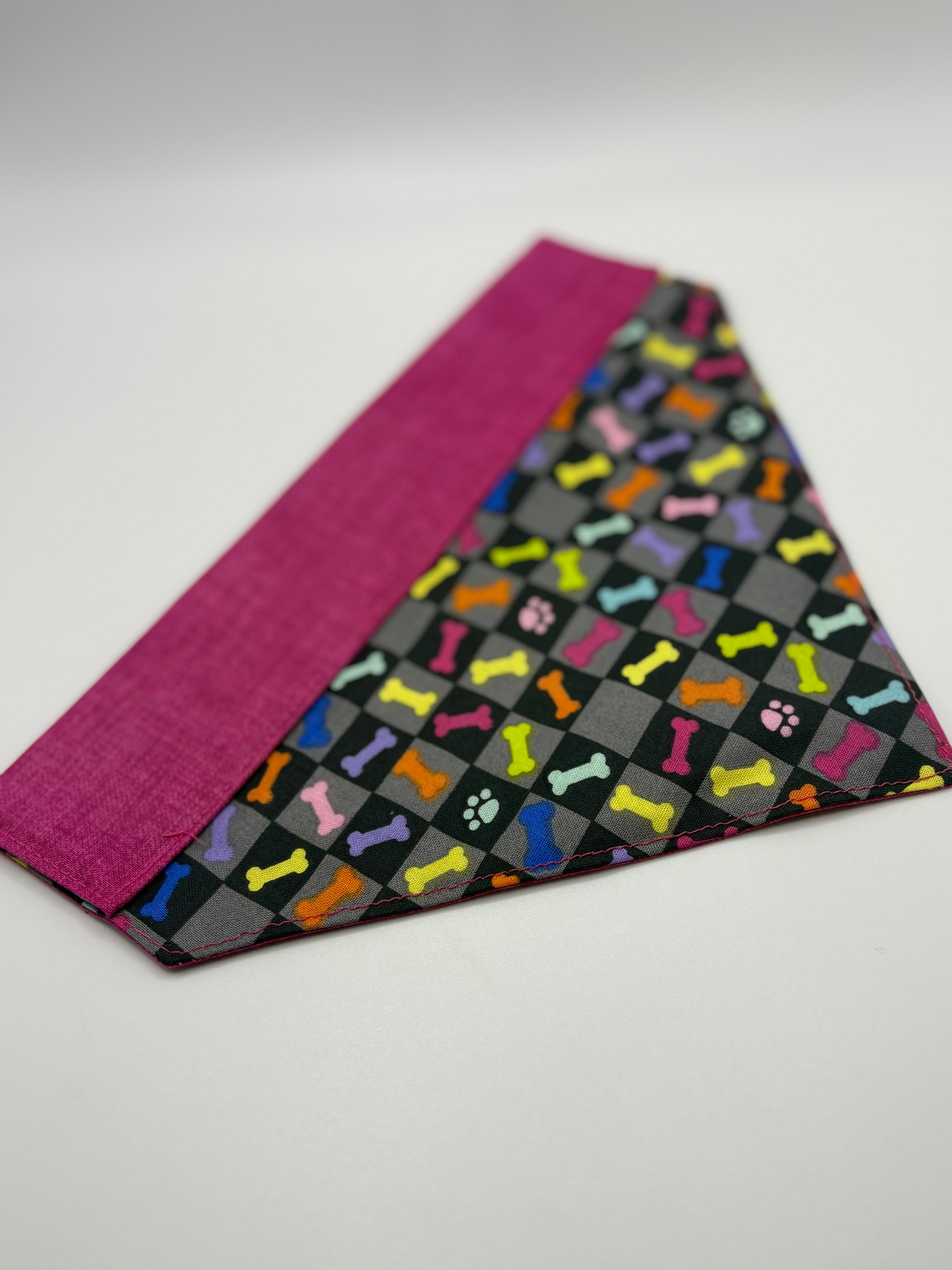 Pink Checkerboard Reverse Bandana