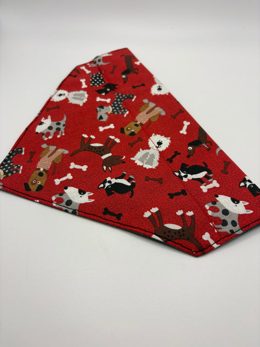 Doggy print Wags,Walks&Wellies Logo bandana