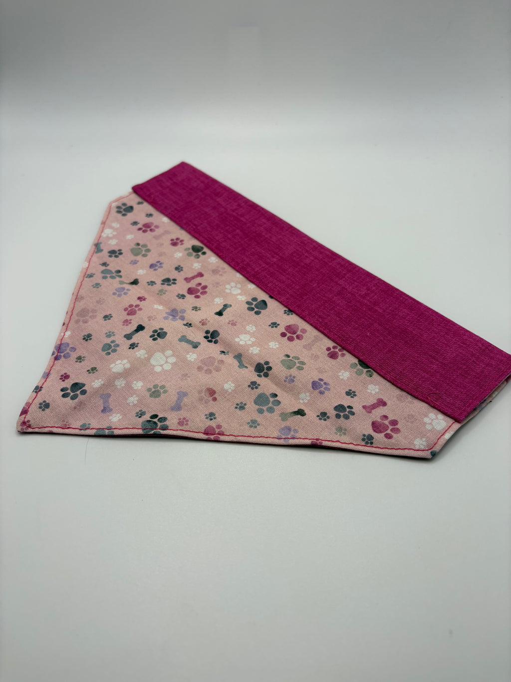 Pink Paws reversible bandana