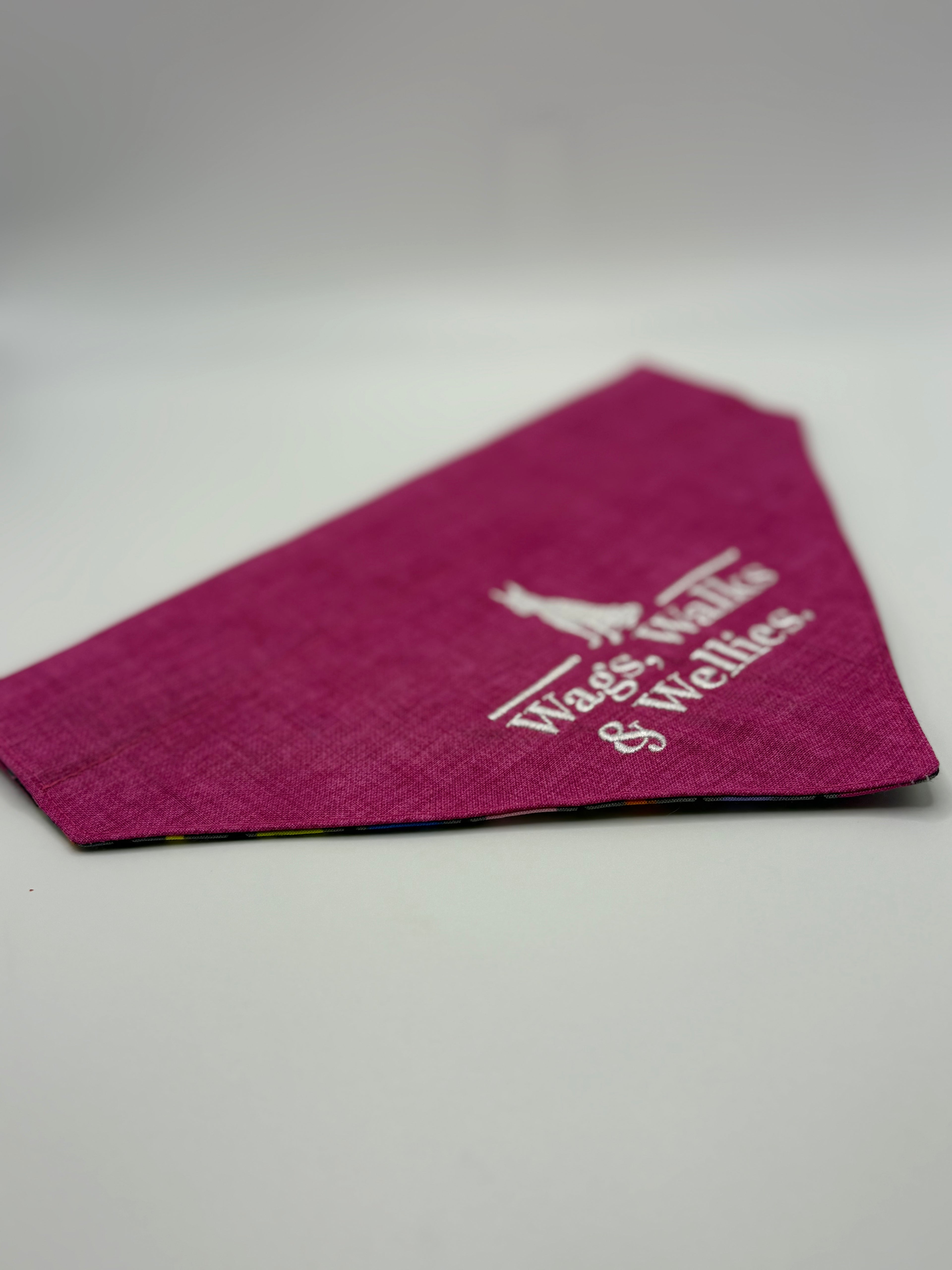 Pink Checkerboard Reverse Bandana